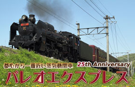都心から一番近い蒸気機関車 秩父路のSLパレオエクスプレス