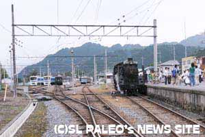 三峰口駅のパレオエクスプレス