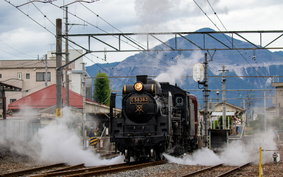 乘坐蒸汽机车Paleo Express，从长瀞站前往熊谷