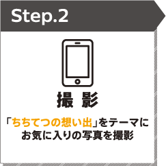 STEP2 撮影 「ちちてつの想い出」をテーマにお気に入りの写真を撮影