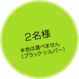 2名様 ※色は選べません（ブラック・シルバー）