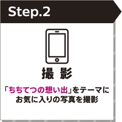 STEP2 撮影 「ちちてつの想い出」をテーマにお気に入りの写真を撮影