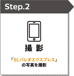 STEP2 撮影 「SLパレオエクスプレス」の写真を撮影