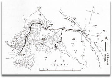 上武鉄道申請時に提出した路線計画図