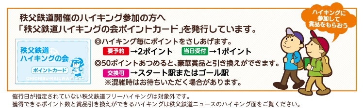 秩父鉄道ハイキングの会ポイントカード