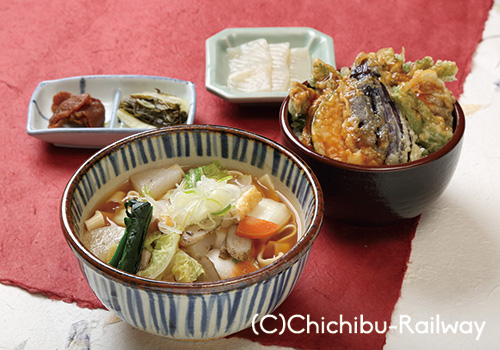 おっきりこみうどんと小天丼セット☆ガーデンハウス有隣