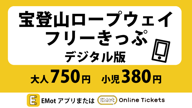 宝登山ロープウェイデジタル版フリーきっぷ