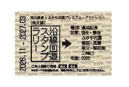 切符風デザインオリジナルカード（イメージ）
